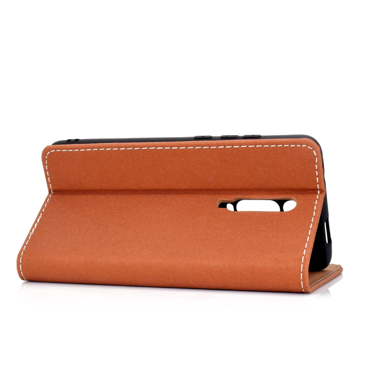 For Xiaomi Redmi K20 Solid Color Frosted Magnetic Horizontal Flip Leather Case with Card Slots & Holder