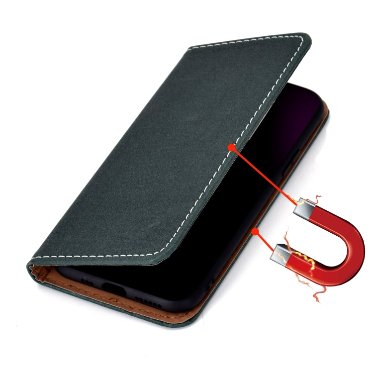 For Xiaomi Redmi Note 7 Solid Color Frosted Magnetic Horizontal Flip Leather Case with Card Slots & Holder