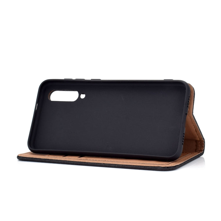 For Xiaomi 9 SE Solid Color Frosted Magnetic Horizontal Flip Leather Case with Card Slots & Holder