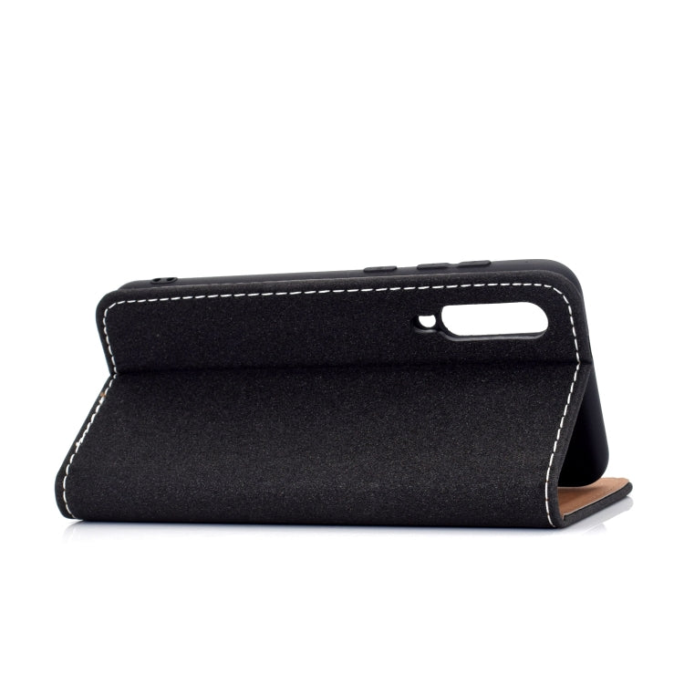 For Xiaomi 9 SE Solid Color Frosted Magnetic Horizontal Flip Leather Case with Card Slots & Holder