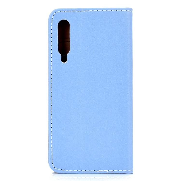 For Xiaomi 9 SE Solid Color Frosted Magnetic Horizontal Flip Leather Case with Card Slots & Holder