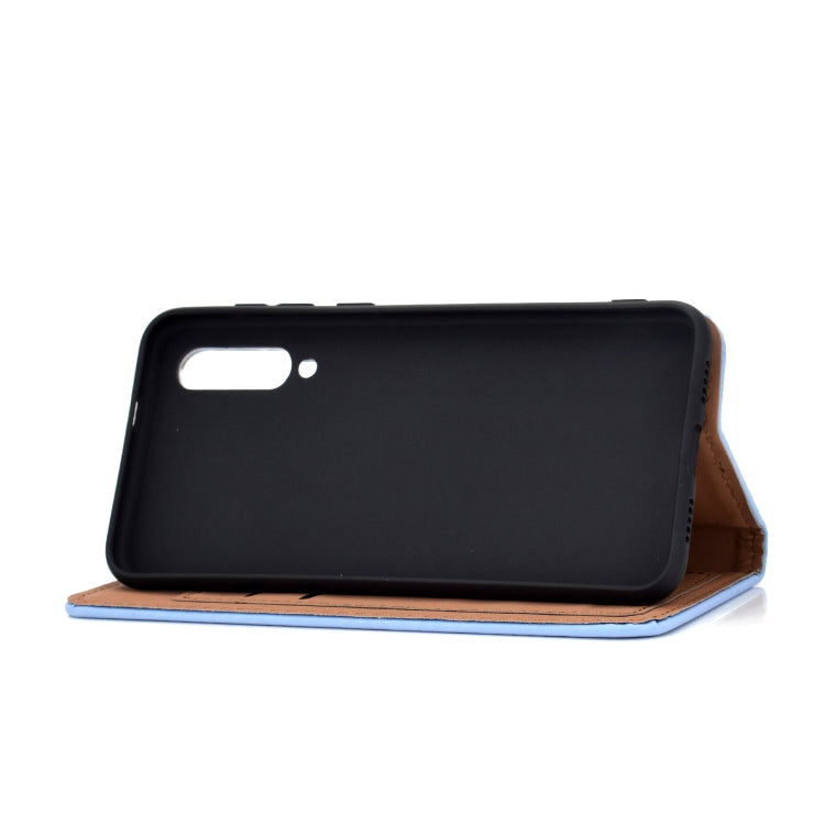 For Xiaomi 9 SE Solid Color Frosted Magnetic Horizontal Flip Leather Case with Card Slots & Holder