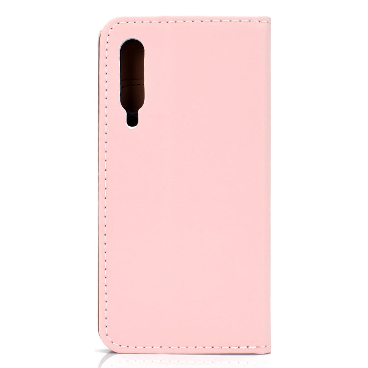 For Xiaomi 9 SE Solid Color Frosted Magnetic Horizontal Flip Leather Case with Card Slots & Holder