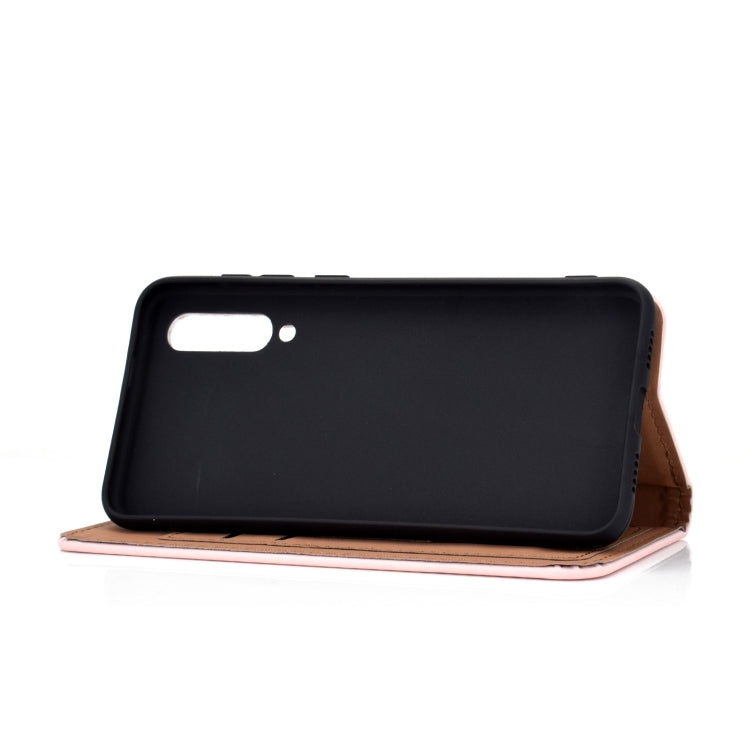 For Xiaomi 9 SE Solid Color Frosted Magnetic Horizontal Flip Leather Case with Card Slots & Holder