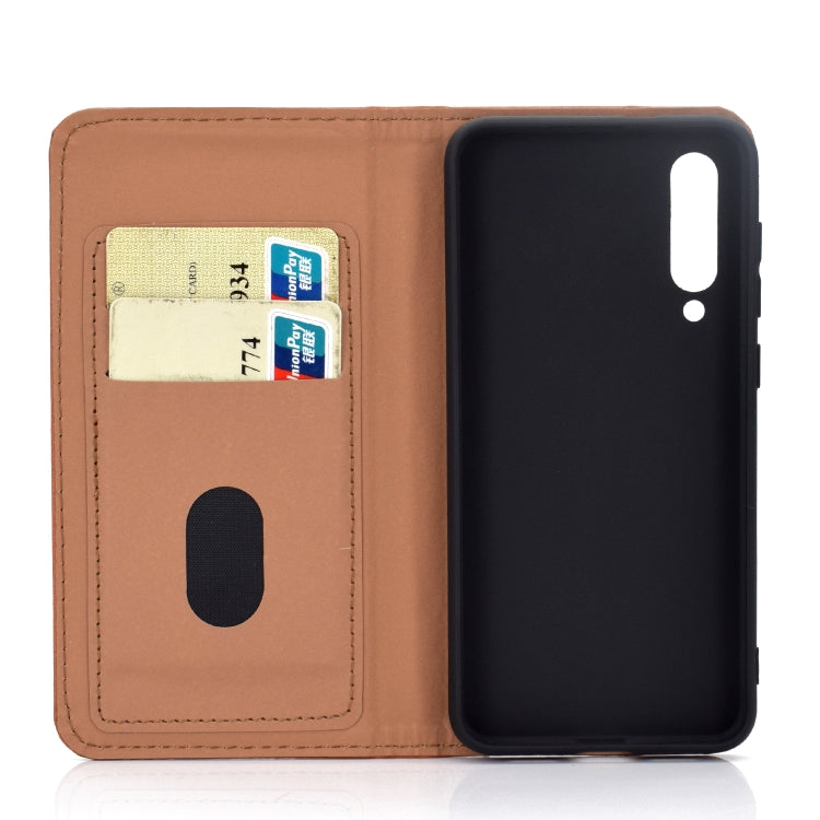 For Xiaomi 9 SE Solid Color Frosted Magnetic Horizontal Flip Leather Case with Card Slots & Holder