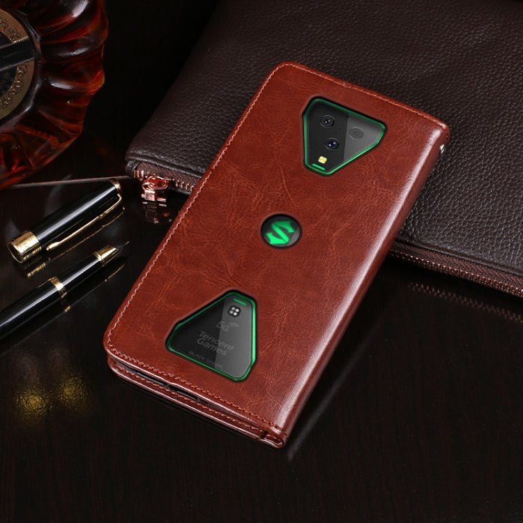 For Xiaomi Black Shark 3 Pro idewei Crazy Horse Texture Horizontal Flip Leather Case with Holder & Card Slots & Wallet