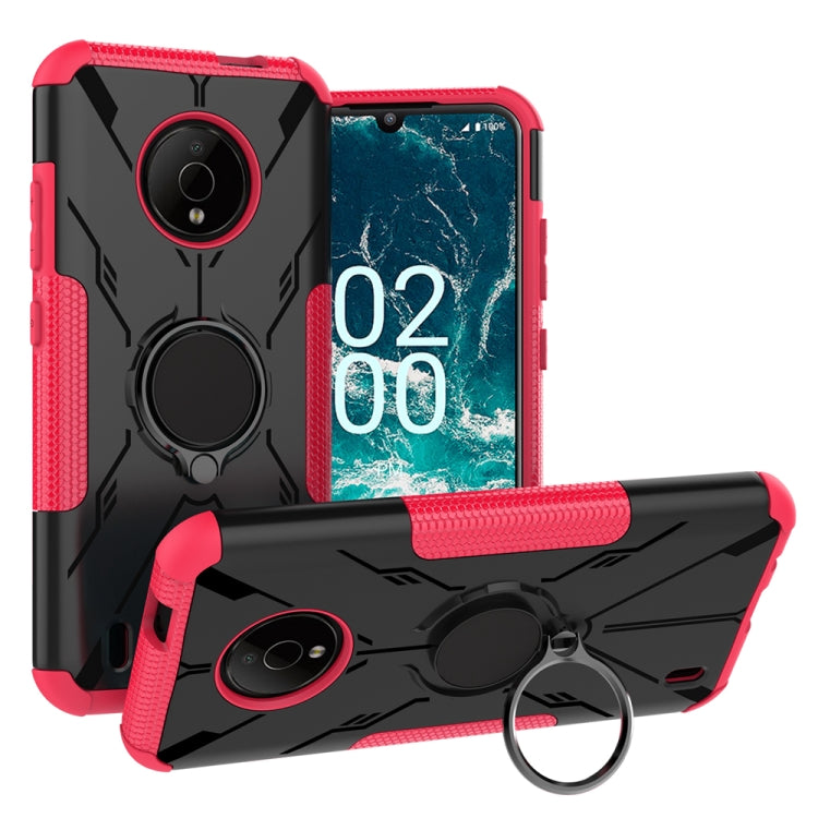 For Nokia C200 Armor Bear Shockproof PC + TPU Phone Case with Ring Holder