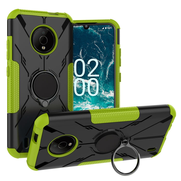 For Nokia C200 Armor Bear Shockproof PC + TPU Phone Case with Ring Holder