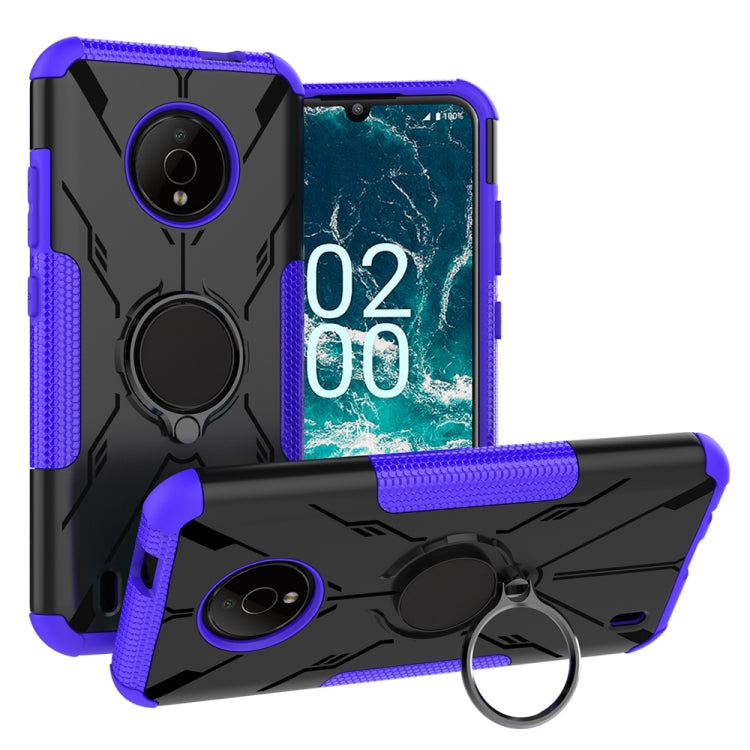 For Nokia C200 Armor Bear Shockproof PC + TPU Phone Case with Ring Holder