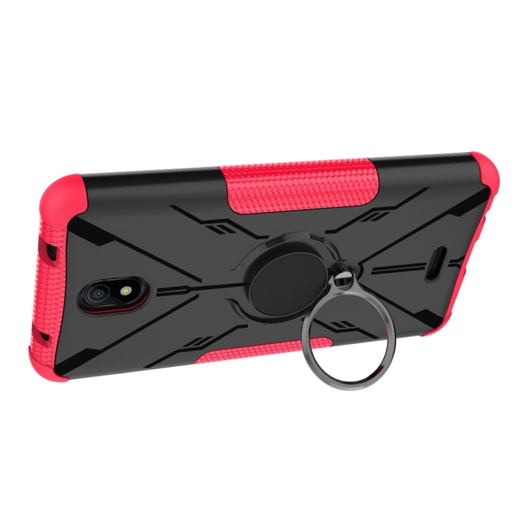 For Nokia C100 Armor Bear Shockproof PC + TPU Phone Case with Ring Holder