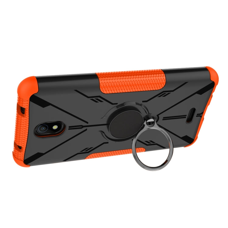 For Nokia C100 Armor Bear Shockproof PC + TPU Phone Case with Ring Holder