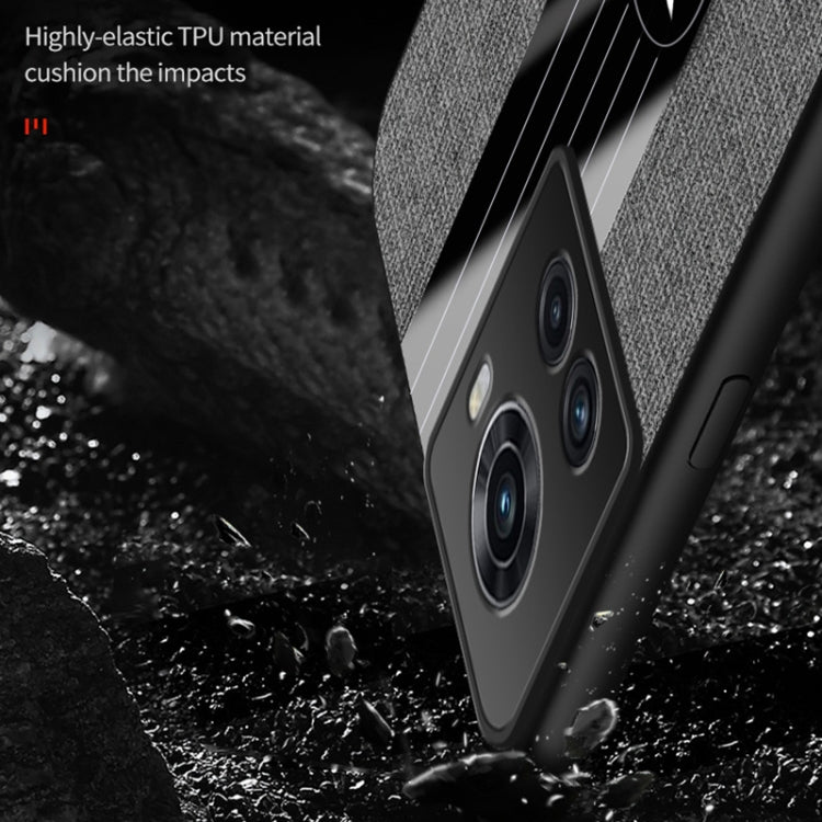 For OnePlus Ace XINLI Stitching Cloth Textue TPU Phone Case with Ring Holder