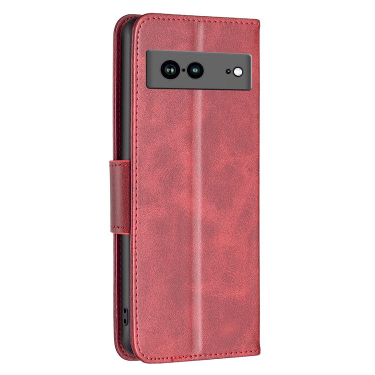 For Google Pixel 7a Lambskin Texture Pure Color Leather Phone Case