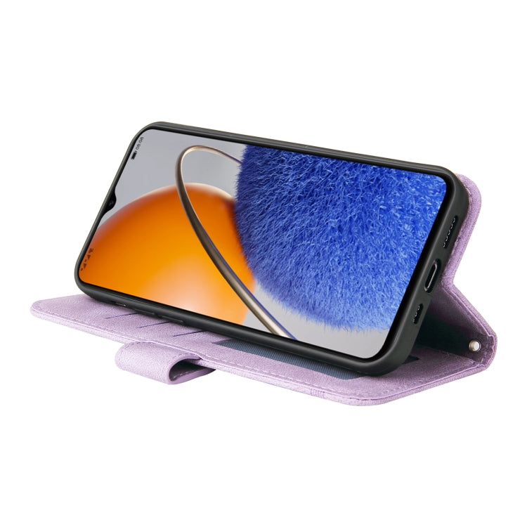 For Huawei nova Y61 Skin Feel Life Tree Metal Button Leather Phone Case