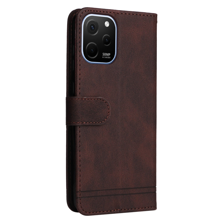 For Huawei nova Y61 Skin Feel Life Tree Metal Button Leather Phone Case
