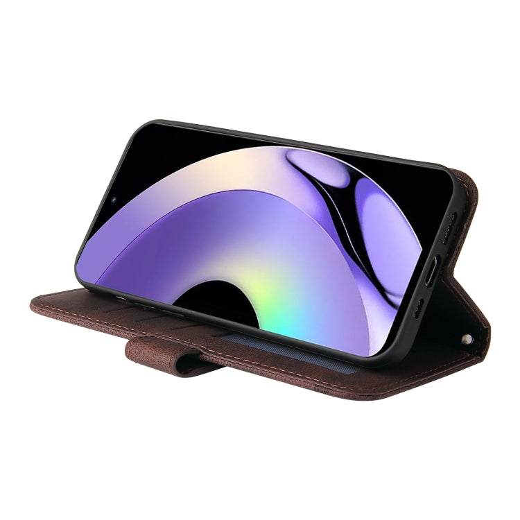 For Realme 10 4G Global Skin Feel Life Tree Metal Button Leather Phone Case