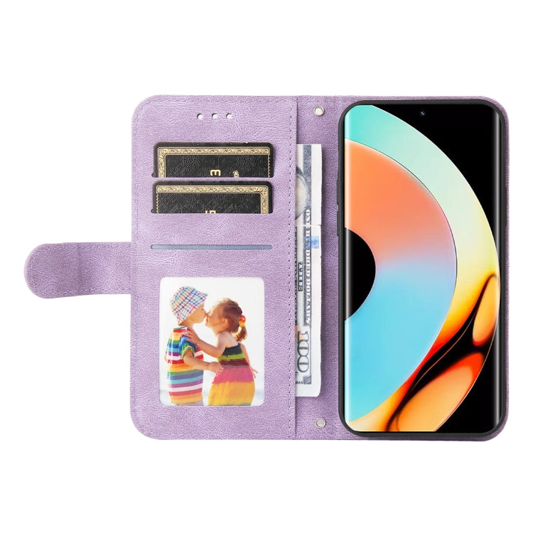 For Realme 10 Pro+ 5G Skin Feel Life Tree Metal Button Leather Phone Case