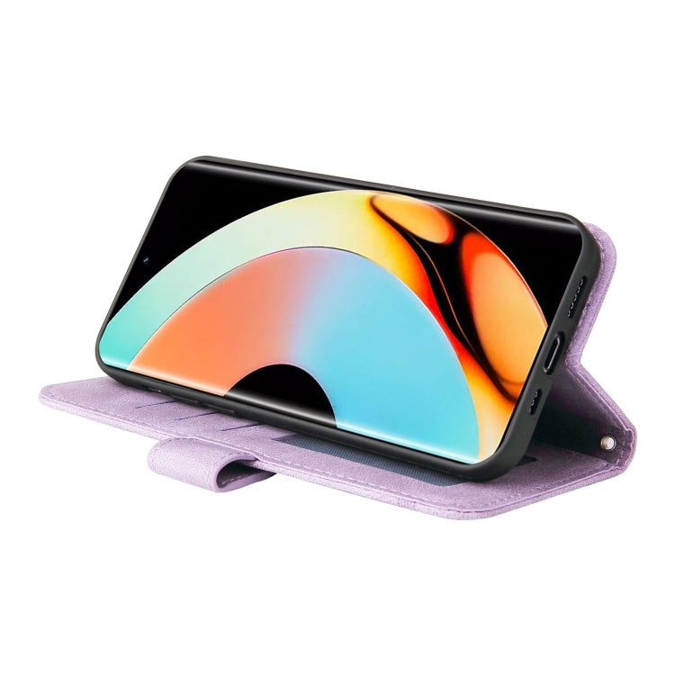 For Realme 10 Pro+ 5G Skin Feel Life Tree Metal Button Leather Phone Case