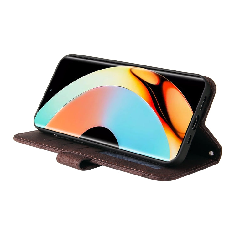 For Realme 10 Pro+ 5G Skin Feel Life Tree Metal Button Leather Phone Case