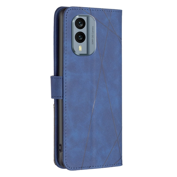 For Nokia X30 Magnetic Buckle Rhombus Texture Leather Phone Case