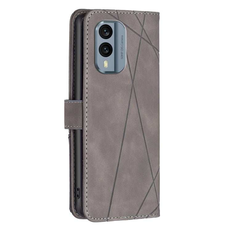 For Nokia X30 Magnetic Buckle Rhombus Texture Leather Phone Case