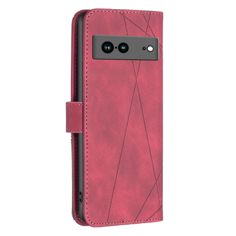 For Google Pixel 7a Magnetic Buckle Rhombus Texture Leather Phone Case
