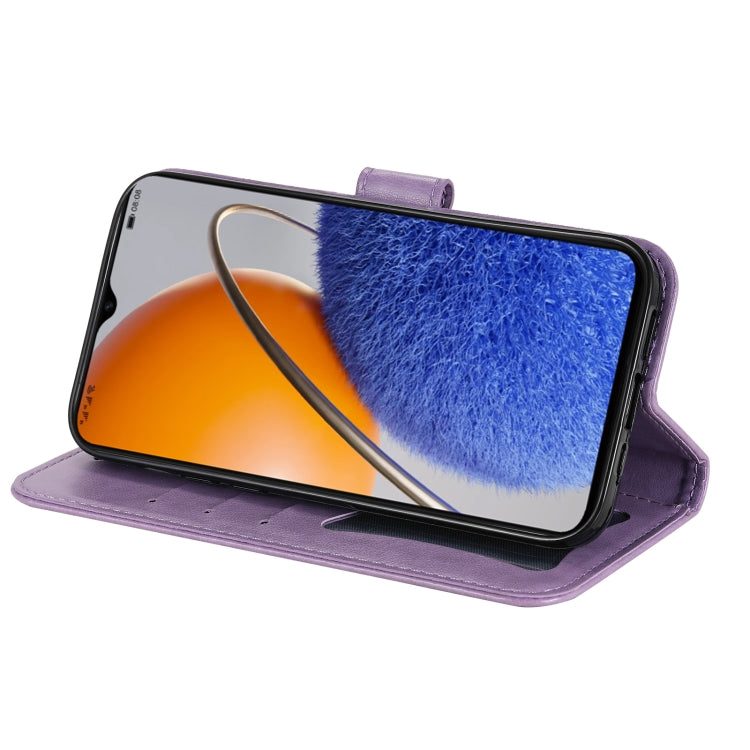 For Huawei nova Y61 7-petal Flowers Embossing Leather Phone Case