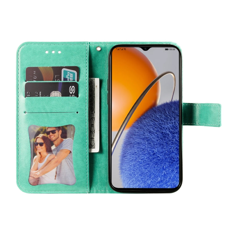 For Huawei nova Y61 7-petal Flowers Embossing Leather Phone Case