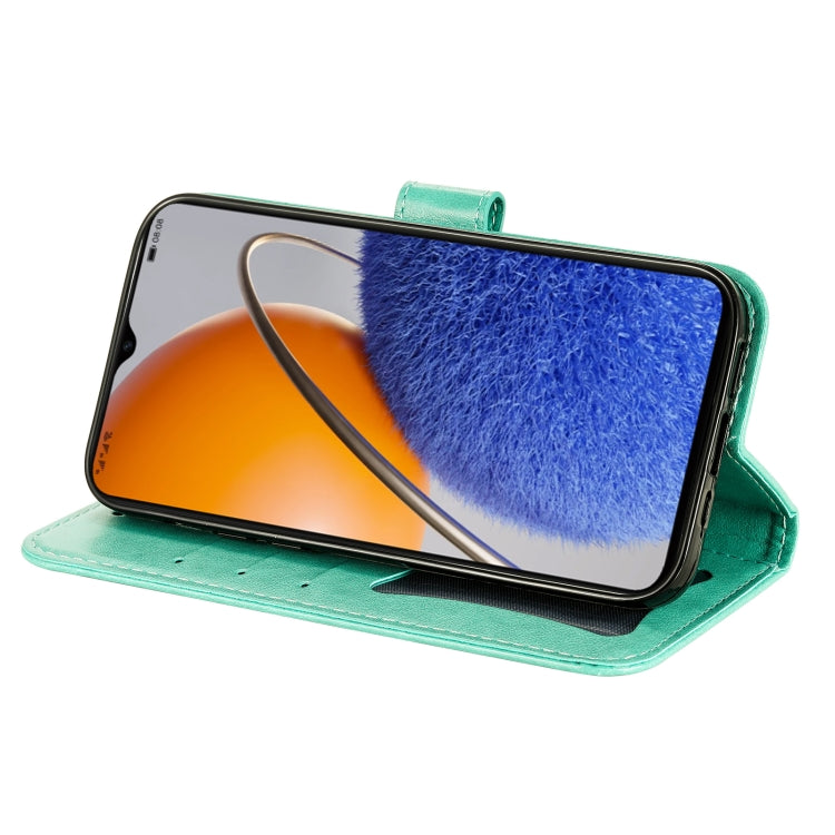 For Huawei nova Y61 7-petal Flowers Embossing Leather Phone Case