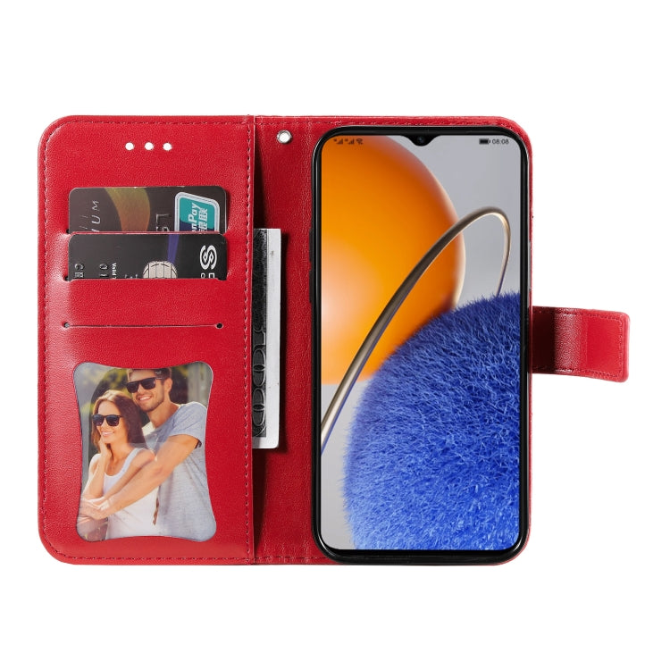 For Huawei nova Y61 7-petal Flowers Embossing Leather Phone Case