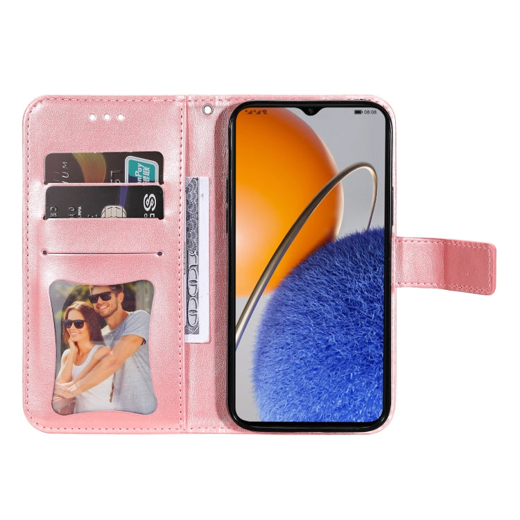 For Huawei nova Y61 7-petal Flowers Embossing Leather Phone Case