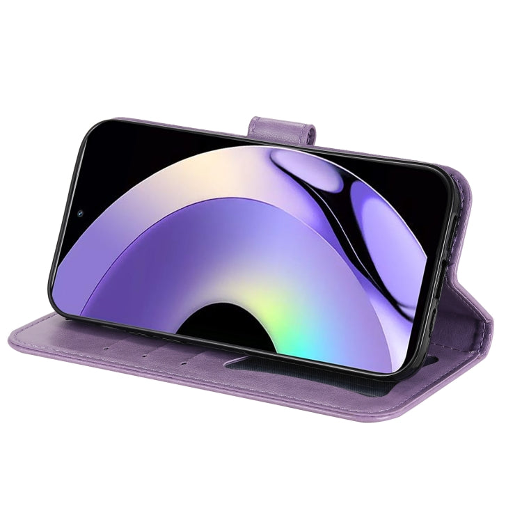 For Realme 10 4G Global 7-petal Flowers Embossing Leather Phone Case