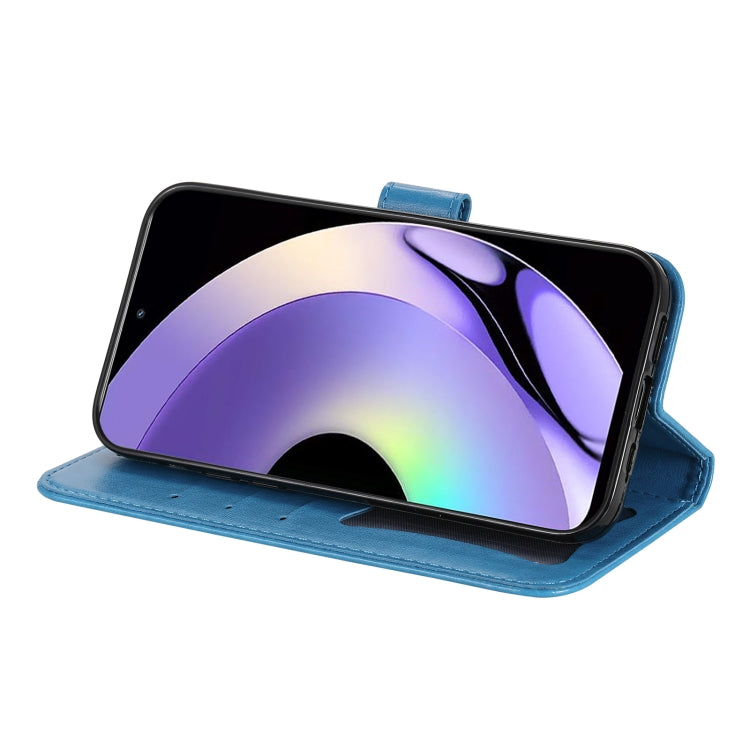 For Realme 10 4G Global 7-petal Flowers Embossing Leather Phone Case