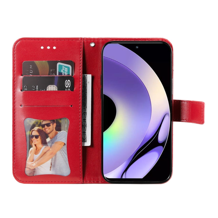 For Realme 10 4G Global 7-petal Flowers Embossing Leather Phone Case