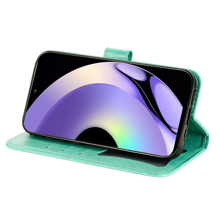 For Realme 10 Pro 5G 7-petal Flowers Embossing Leather Phone Case