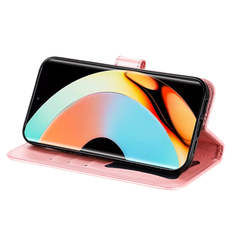 For Realme 10 Pro+ 5G 7-petal Flowers Embossing Leather Phone Case