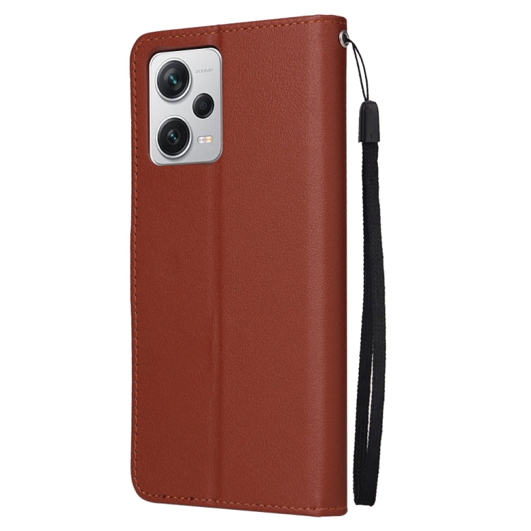 For Xiaomi Redmi Note 12 Pro+ China Multifunctional 3 Card Slots Leather Phone Case