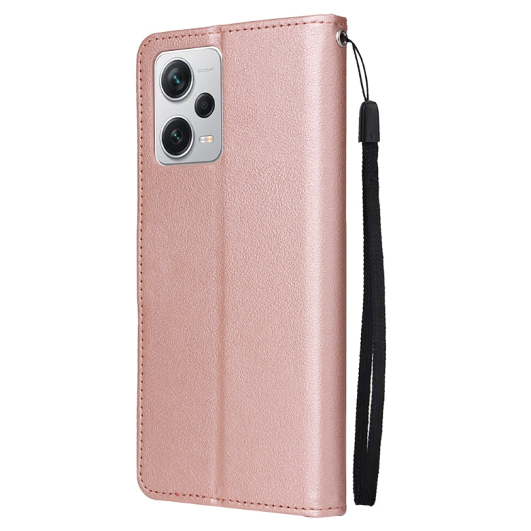 For Xiaomi Redmi Note 12 Pro+ China Multifunctional 3 Card Slots Leather Phone Case