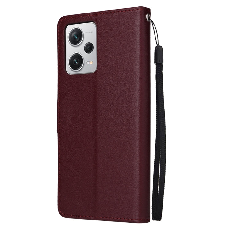 For Xiaomi Redmi Note 12 Pro+ China Multifunctional 3 Card Slots Leather Phone Case
