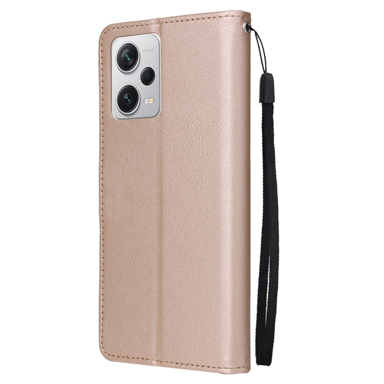 For Xiaomi Redmi Note 12 Pro+ China Multifunctional 3 Card Slots Leather Phone Case