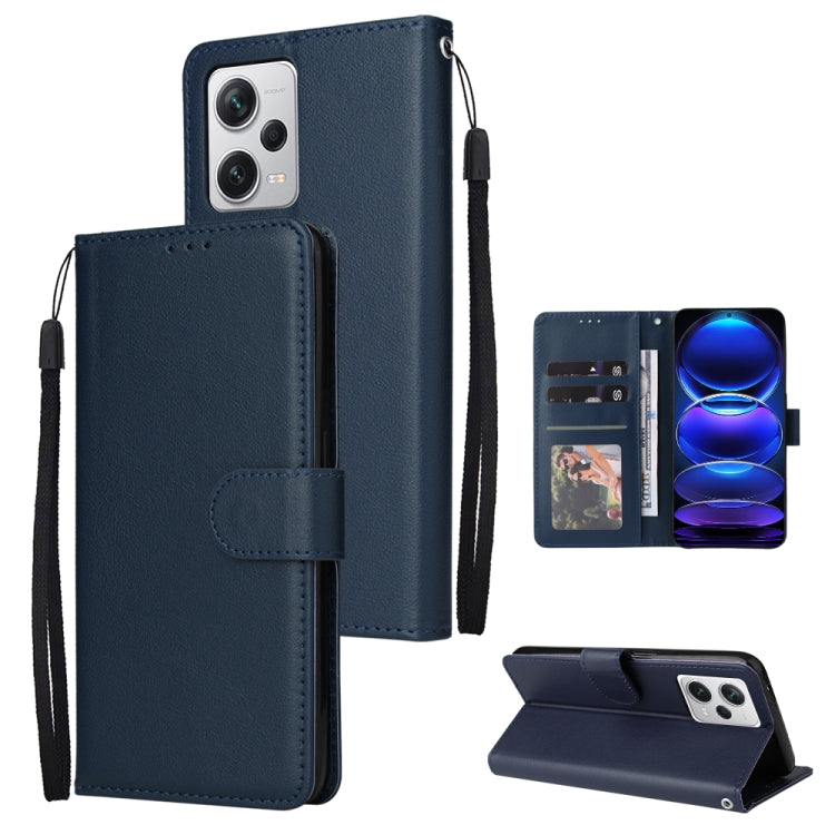 For Xiaomi Redmi Note 12 Pro+ China Multifunctional 3 Card Slots Leather Phone Case