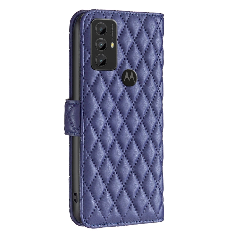 For Motorola Moto G Play 2023 Diamond Lattice Wallet Leather Flip Phone Case