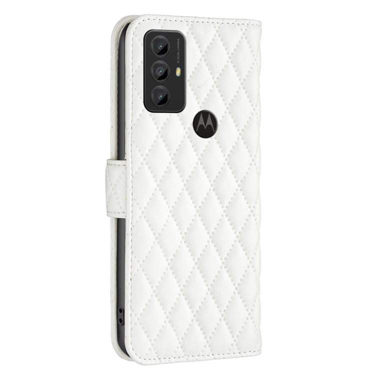 For Motorola Moto G Play 2023 Diamond Lattice Wallet Leather Flip Phone Case