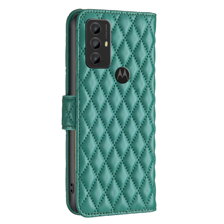 For Motorola Moto G Play 2023 Diamond Lattice Wallet Leather Flip Phone Case
