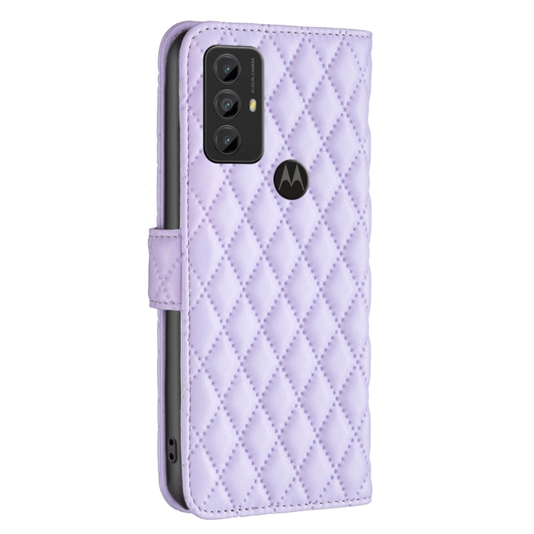 For Motorola Moto G Play 2023 Diamond Lattice Wallet Leather Flip Phone Case