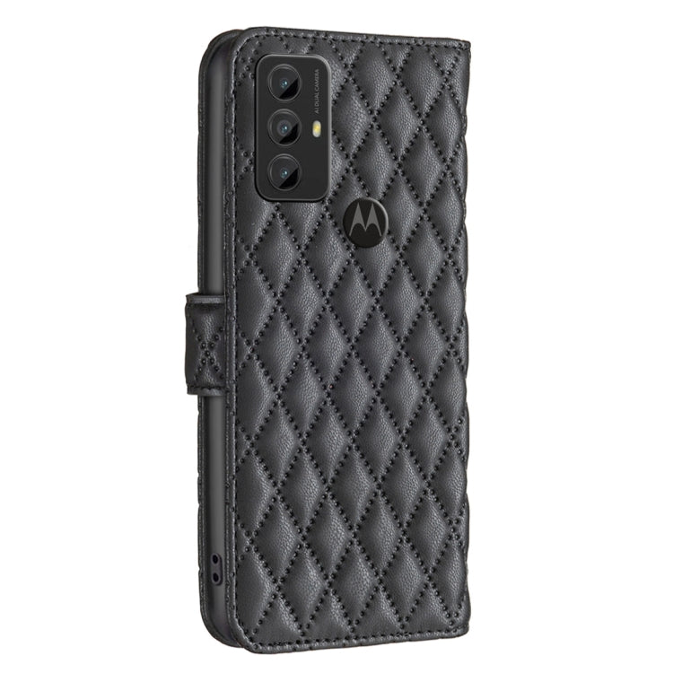 For Motorola Moto G Play 2023 Diamond Lattice Wallet Leather Flip Phone Case