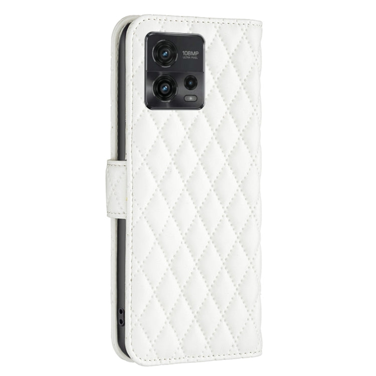For Motorola Moto G72 Diamond Lattice Wallet Leather Flip Phone Case