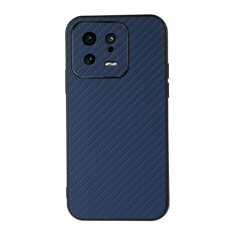 For Xiaomi 13 Accurate Hole Carbon Fiber Texture PU Phone Case