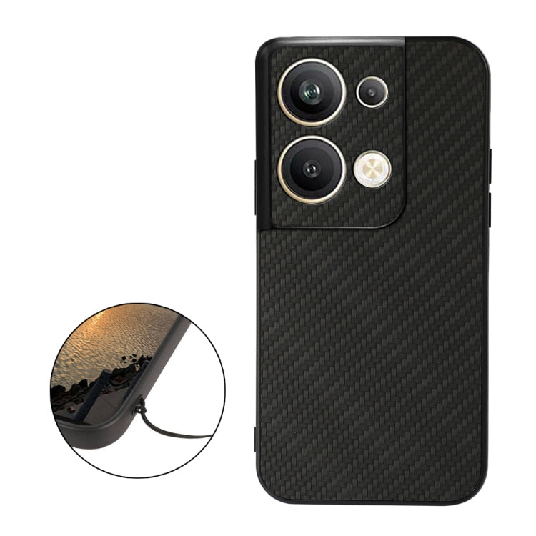 For OPPO Reno9 Pro+ Accurate Hole Carbon Fiber Texture PU Phone Case