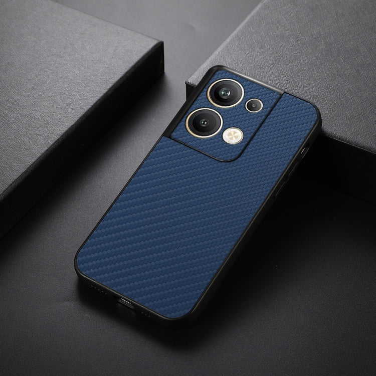 For OPPO Reno9 Pro+ Accurate Hole Carbon Fiber Texture PU Phone Case